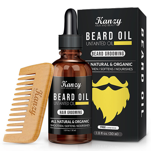 Original Beard Growth Oil with FREE wooden Comb | kanzy